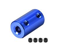 sourcing map Tornillo de fijación de acoplamiento rígido de 3 mm a 5 mm de diámetro L25XD14 aleación de aluminio, conector de acoplador de eje, accesorios de motor, azul claro