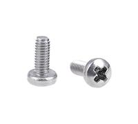 sourcing map Tornillo de Máquina cabeza de estrella pernos sujetadores transversales fijadores de M2. 5x6mm 60 pzas