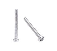 sourcing map Tornillo de Máquina cabeza de estrella pernos sujetadores transversales fijadores de M2. 5x25mm 60 pzas