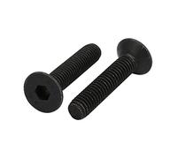 sourcing map Tornillo De Rosca Izquierda Din7991 M6X30mm Cabeza Avellanada Plana Hueca Hexagonal 2 Piezas