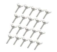 sourcing map Tornillo Mariposa Ala Paso Sujeciones M4X20mm 0,7 mm De Acero Inoxidable 20Pcs