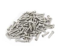 sourcing map Tornillos Autoperforantes de Cabeza 100piezas M2 x 10mm Acero Inoxidable STL Phillips Pan Redondo