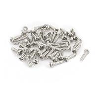 sourcing map Tornillos Autoperforantes de Cabeza 50piezas M2 x 8mm Acero Inoxidable STL Phillips Pan Redondo