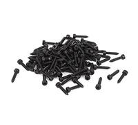 sourcing map Tornillos autorroscantes de cabeza hexagonal de acero al carbono roscado de 2 mm x 10 mm 100 piezas