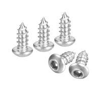 sourcing map Tornillos autorroscantes hexagonales, M3 x 6 mm, tornillo de madera de acero inoxidable 304, 200 unidades