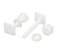 sourcing map Tornillos de bisagra de asiento de inodoro con forma cuadrada de rosca de 8 mm, tuercas, blanco, 2 uds.
