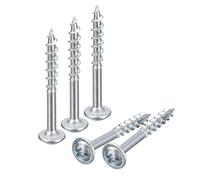 sourcing map Tornillos de bolsillo #8 x 1-1/2 pulgadas, 100 tornillos Phillips Drive autorroscantes para madera con chapado en zinc para carpintería