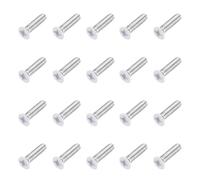 sourcing map Tornillos de cabeza avellanada plana M3 x 10 mm, acero inoxidable 304, rosca completa, tornillo cruzado Phillips para conexión de muebles y aparatos eléctricos (blanco, paquete de 20)