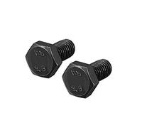 sourcing map Tornillos de cabeza hexagonal izquierdo de acero al carbono sujetador negro de M8x16mm 2pcs