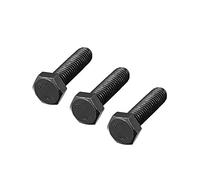 sourcing map Tornillos de cabeza hexagonal izquierdo de acero al carbono sujetador negro de M8x30mm 3pcs