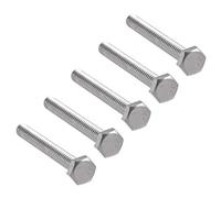 sourcing map Tornillos De Cabeza Hexagonal Sujetador 1/4-20 * 2" De 304 Acero Inoxidable 5Pcs