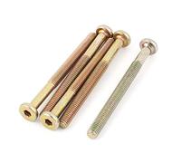 sourcing map Tornillos de cabeza hueca hexagonal de paso de 1 mm roscados M6 x 70 mm Pernos 5 piezas