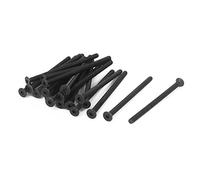 sourcing map Tornillos de cabeza plana avellanado M3 x 50mm hexagonal métricas 20 pcs negro