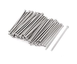 sourcing map Tornillos de cabeza plana Phillips 304 de M3 x 70 mm, 60pcs | de acero inoxidable
