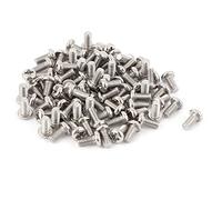 sourcing map Tornillos de cabeza plana Phillips de acero inoxidable 304 M3 x 6 mm Perno 60 piezas