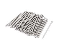 sourcing map Tornillos de cabeza plana Phillips de acero inoxidable 304 M3 x 60 mm Perno 60 piezas