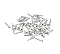 sourcing map Tornillos de Cabeza Redonda Plana M1-0,25x6mm 100uds, Tornillos de Máquina de Accionamiento Phillips de Acero Inoxidable 304, Sujetador de Hardware para Conexión de Muebles