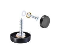 sourcing map Tornillos de Espejo, 19 mm/0,75", 4 Piezas Sujetadores de Tapa Decorativa Clavos de Cubierta, trefilado, Acero Inoxidable 304 Negro