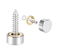 sourcing map Tornillos de Espejos, Tapas Decorativas Cubres Clavos, Acero Inoxidable Pulido 10mm 8uds