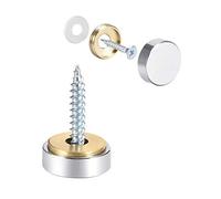 sourcing map Tornillos de Espejos, Tapas Decorativas Cubres Clavos, Acero Inoxidable Pulido 16mm 8uds