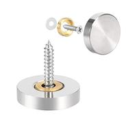 sourcing map Tornillos de Espejos, Tapas Decorativas Cubres Clavos, Acero Inoxidable Pulido 22mm x 6mm 8uds
