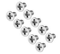 sourcing map Tornillos de Máquina de Cabeza Plana Phillips, Tornillos Pernos Sujetadores Transversales de Acero Inoxidable M3x5mm 50Pcs