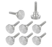 sourcing map Tornillos de pulgar moleteados M3 x 12 mm, tornillos de cabeza de diamante de acero inoxidable 304, pernos de cabeza moleteada métricos con perillas de agarre para el hombro, sujetadores