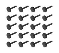 sourcing map Tornillos de pulgar moleteados M3 x 16 mm, tornillos de cabeza plana de acero negro chapados en zinc, pernos de cabeza moleteada métrica, perillas de agarre, sujetadores de rosca para