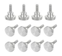 sourcing map Tornillos de pulgar moleteados M3 x 6 mm, tornillos de cabeza de diamante de acero inoxidable 304, pernos de cabeza moleteada métricos con perillas de agarre para el hombro, sujetadores