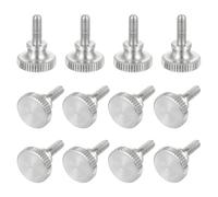 sourcing map Tornillos de pulgar moleteados M3 x 8 mm, tornillos de cabeza de diamante de acero inoxidable 304, pernos de cabeza moleteada métricos con perillas de agarre para el hombro, sujetadores