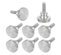 sourcing map Tornillos de pulgar moleteados M3 x 8 mm, tornillos de cabeza de diamante de acero inoxidable 304, pernos de cabeza moleteada métricos con perillas de agarre para el hombro, sujetadores