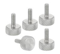 sourcing map Tornillos de pulgar moleteados M3 x 8 mm, tornillos de cabeza plana de acero inoxidable 304, pernos de cabeza moleteada de diamante métrico, perillas de agarre, sujetadores de rosca para