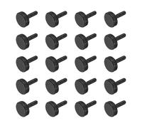 sourcing map Tornillos de pulgar moleteados M3 x 8 mm, tornillos de cabeza plana de acero negro chapados en zinc, pernos de cabeza moleteada, pomos de agarre, sujetadores de rosca para apretar a mano