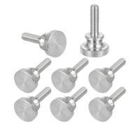 sourcing map Tornillos de pulgar moleteados M4 x 12 mm, tornillos de cabeza de diamante de acero inoxidable 304, pernos de cabeza moleteada métricos con perillas de agarre de hombro, sujetadores de