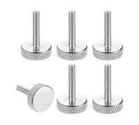 sourcing map Tornillos de pulgar moleteados M4 x 20 mm, tornillos de cabeza plana de acero inoxidable 304, pernos de cabeza moleteada de diamante métrico, perillas de agarre, sujetadores de rosca para