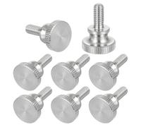 sourcing map Tornillos de pulgar moleteados M4 x 8 mm, tornillos de cabeza de diamante de acero inoxidable 304, pernos de cabeza moleteada métricos con perillas de agarre para el hombro, sujetadores