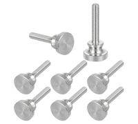 sourcing map Tornillos de pulgar moleteados M5 x 20 mm, tornillos de cabeza de diamante de acero inoxidable 304, pernos de cabeza moleteada métricos con perillas de agarre para el hombro, sujetadores