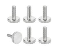 sourcing map Tornillos de pulgar moleteados M6 x 12 mm, tornillos de cabeza plana de acero inoxidable 304, pernos de cabeza moleteada de diamante métrico, perillas de agarre, sujetadores de rosca para