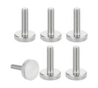 sourcing map Tornillos de pulgar moleteados M6 x 20 mm, tornillos de cabeza plana de acero inoxidable 304, pernos de cabeza moleteada de diamante métrico, perillas de agarre, sujetadores de rosca para