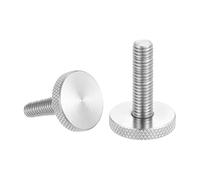 sourcing map Tornillos de pulgar moleteados M8 x 30 mm, tornillos de cabeza plana de acero inoxidable 304, pernos de cabeza moleteada de diamante métrico, perillas de agarre, sujetadores de rosca para