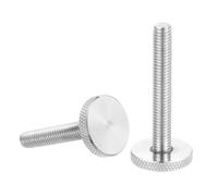 sourcing map Tornillos de pulgar moleteados M8 x 60 mm, tornillos de cabeza plana de acero inoxidable 304, pernos de cabeza moleteada de diamante métrico, perillas de agarre, sujetadores de rosca para