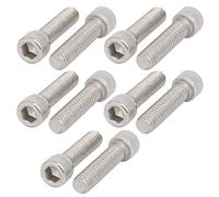 sourcing map Tornillos hexagonal de acero inoxidable 5/16"-18 x 1-1/4" 304 casquete de cabeza hueca 10 piezas