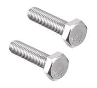 sourcing map Tornillos Izquierdo Fijador Rosca M8 De 40 mm De Cabeza Hexagonal De Acero Inoxidable 304 2Pcs