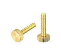 sourcing map Tornillos moleteados, M8 x 40 mm, pernos planos de latón para PC, electrónicos, mecánicos, 2 unidades