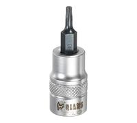 sourcing map Torx Bit Socket 3/20.3 cm Drive T10 S2 Destornillador de cabeza de estrella de acero CR-V Adaptador de enchufe de acero para reparación de tuercas hexagonales de eje automático del hogar