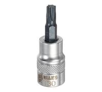 sourcing map Torx Bit Socket 3/20.3 cm Drive T30 S2 Destornillador de cabeza de estrella de acero CR-V Adaptador de enchufe de acero para reparación de tuercas hexagonales de eje automático en el