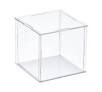 sourcing map Transparente Muestra Estuche, Acrílico Caja Montar Transparente Polvo Prueba Caja Exhibición 10x10x10cm para Coleccionables, Artesanía