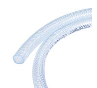 sourcing map Trenzado Reforzado PVC Tubería 10mm ID 15mm OD 1M Transparente Alta Presión para Agua Manguera