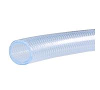 sourcing map Trenzado Reforzado PVC Tubería 19mm ID 0,5M Transparente Alta Presión para Agua Manguera
