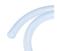 sourcing map Trenzado Reforzado PVC Tubería 19mm ID 1,5M Transparente Alta Presión para Agua Manguera